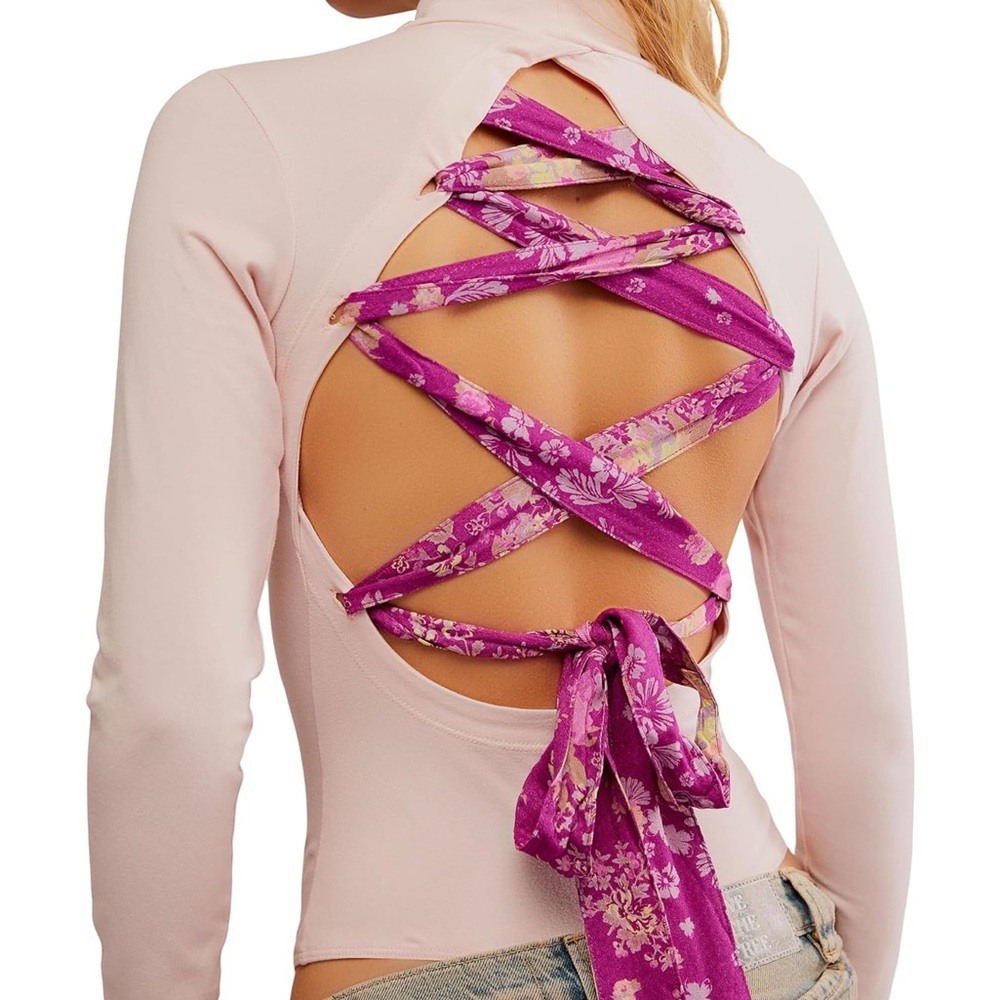 Free People | Straps in The Back Bodysuit Mauve Chalk